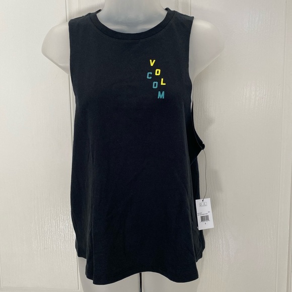 Volcom Tops - 🟢NEW wTag-VOLCOM Black Muscle Tank Top XS